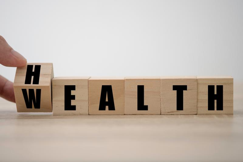 Health is your wealth letter blocks